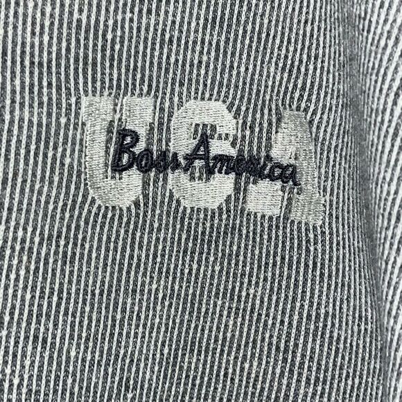 VTG 90s FOTL Boss America Embroidered Pullover Crewneck Sweatshirt Faded L - Picture 2 of 4